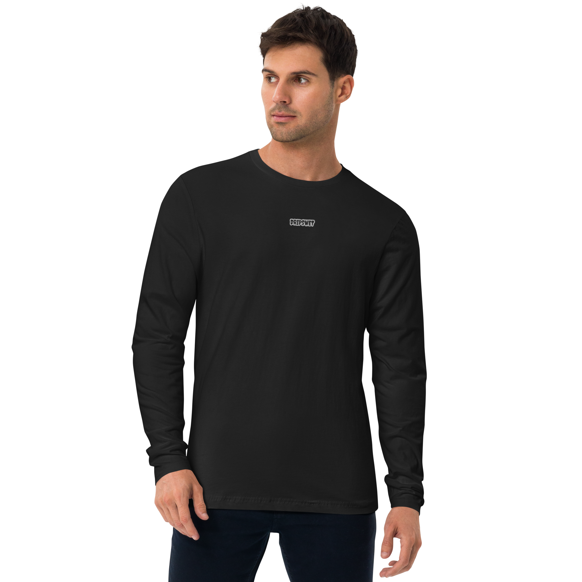 Centerfold Men's Long Sleeve Fitted Crew – DRIPSWET