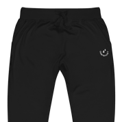 Unisex Smiley Embroidered Fleece Pants