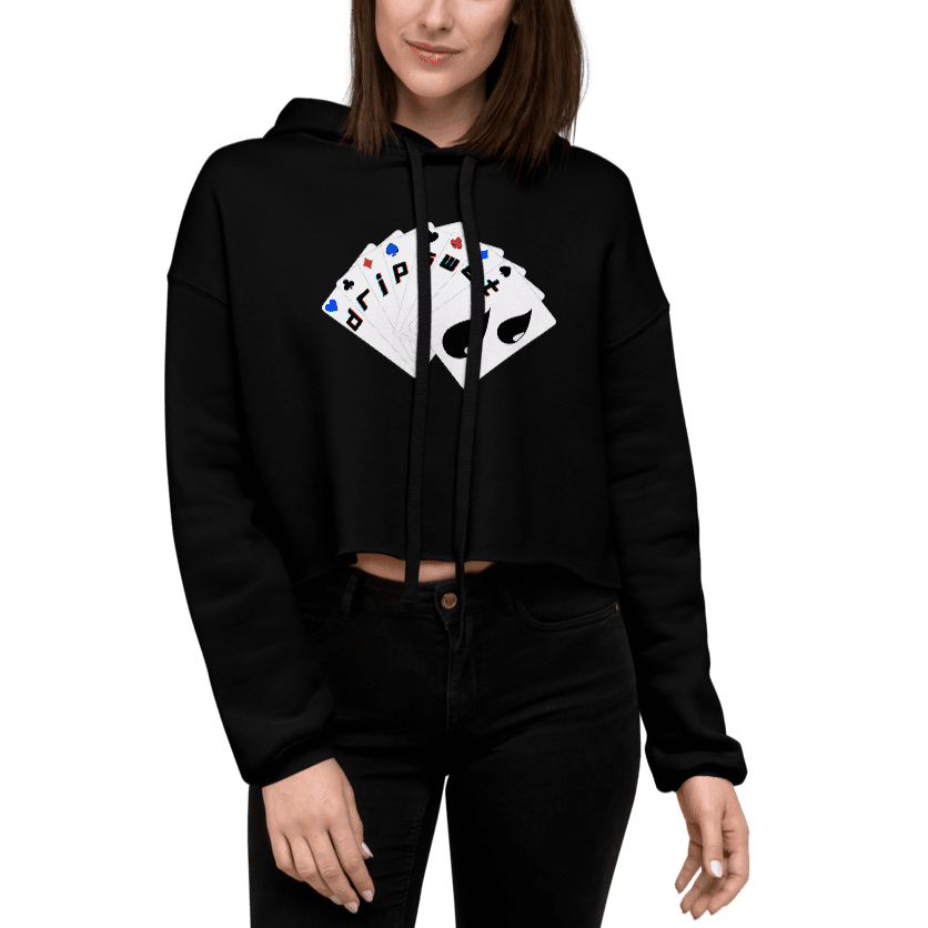 Women's Royal Hand Crop Hoodie