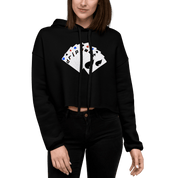 Women's Royal Hand Crop Hoodie