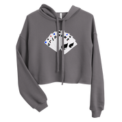 Women's Royal Hand Crop Hoodie