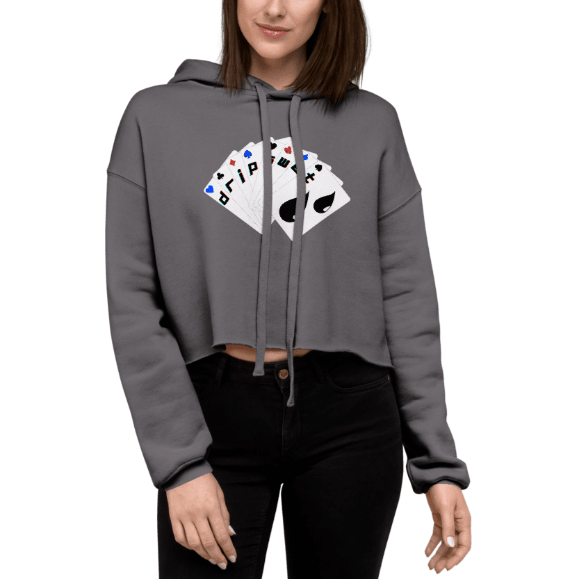 Women's Royal Hand Crop Hoodie